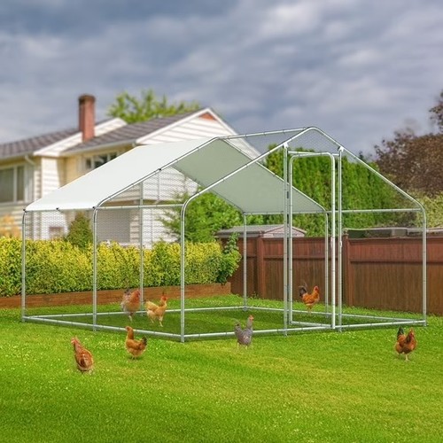 Large metal chicken - metal, pen