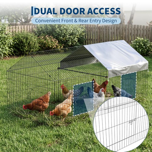 Large metal chicken coop - chicken,