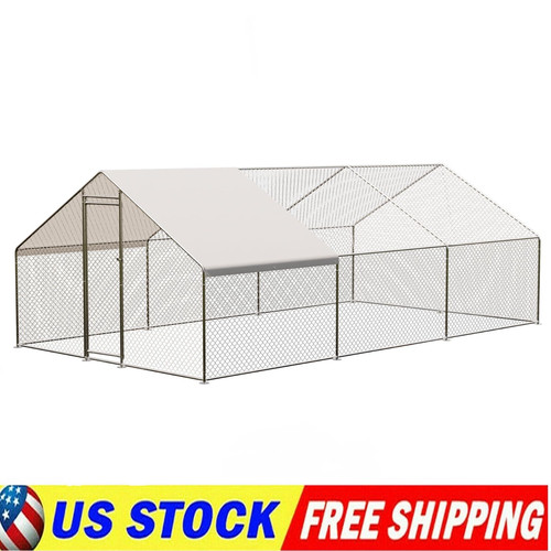 Large metal chicken coop - chicken,