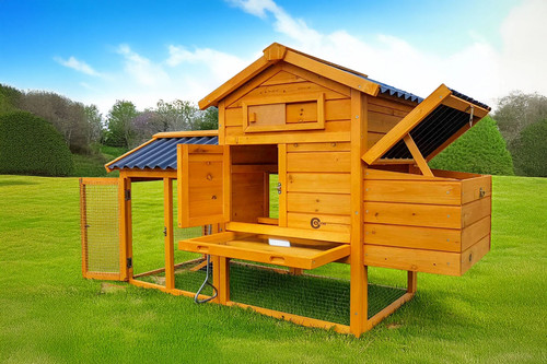 Chicken coop run hen house - run,