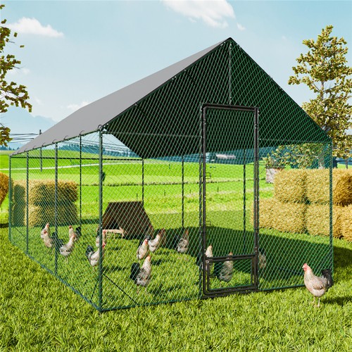 Xxl metal chicken run coop - xxl,